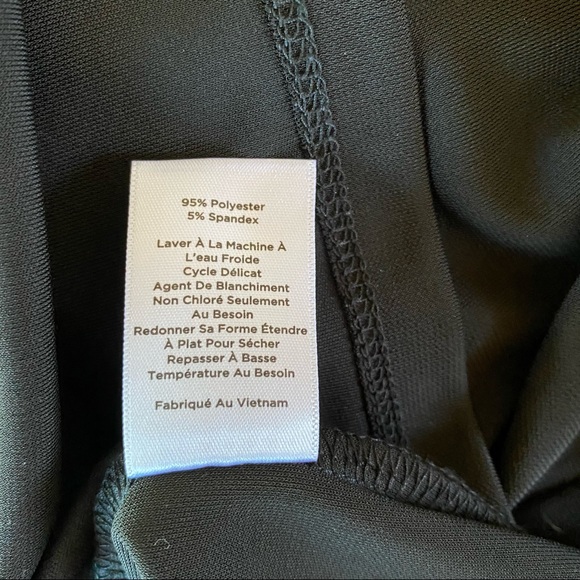 Talbots size X black blouse with short tie sleeves and scoop neck - Picture 6 of 8